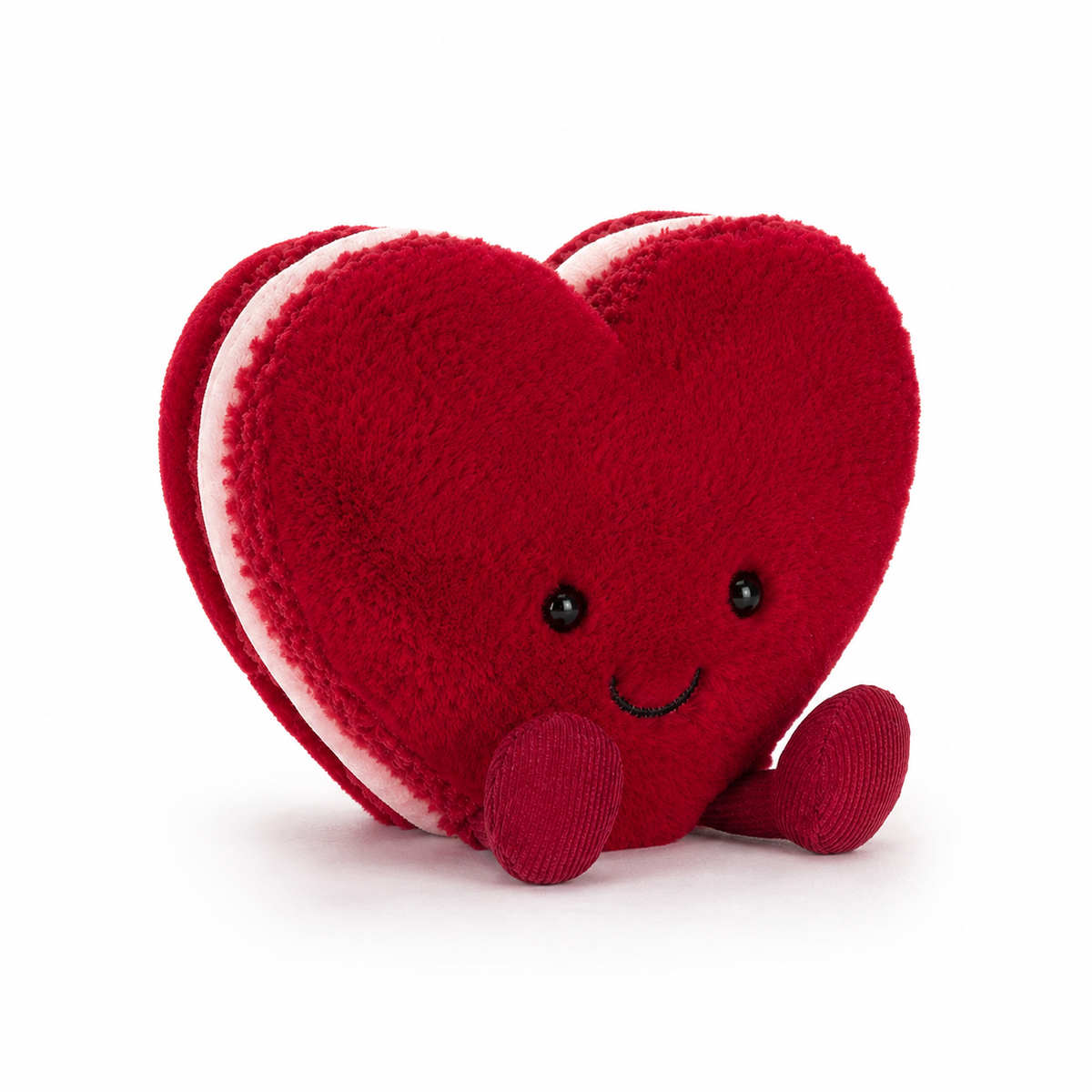 Love Macaron Red Heart Plush Toy – 15cm