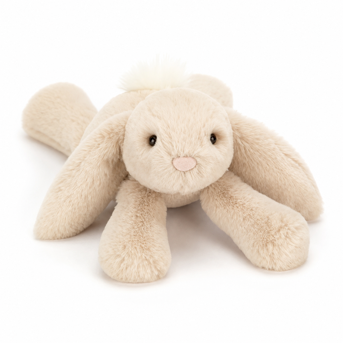 Smaggy Beige Lying Rabbit Plush Toy – 34cm