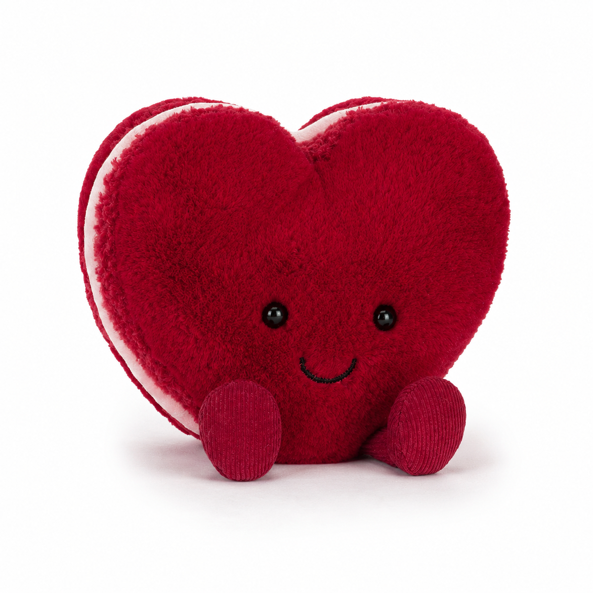 Love Macaron Red Heart Plush Toy – 15cm
