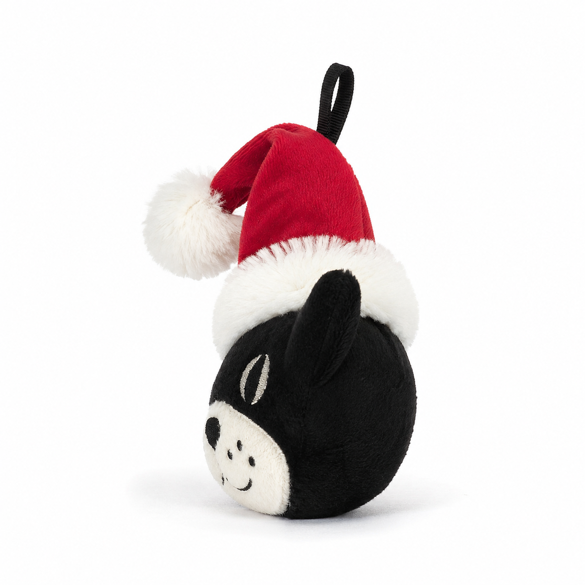 Christmas Lucky Cat Head Plush Toy – 13cm