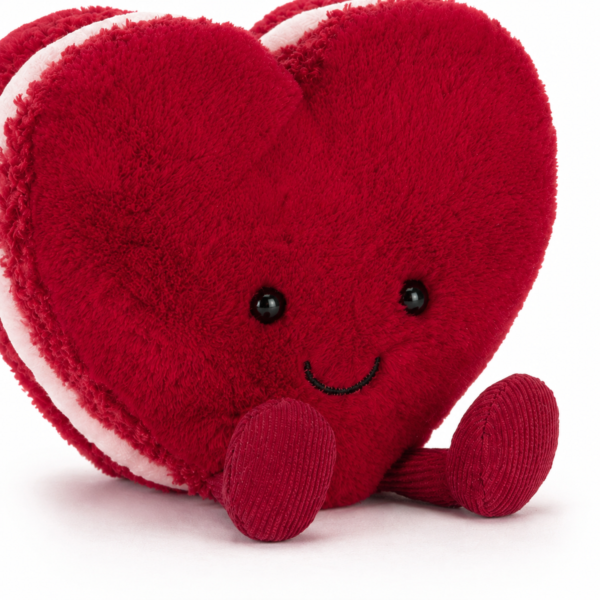 Love Macaron Red Heart Plush Toy – 15cm