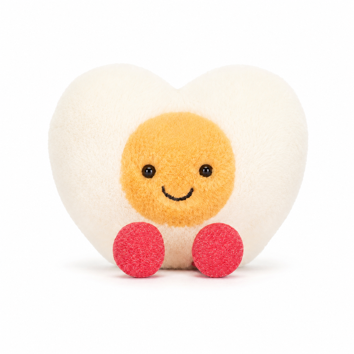 Love Boiled Egg Heart Plush Toy – 15cm