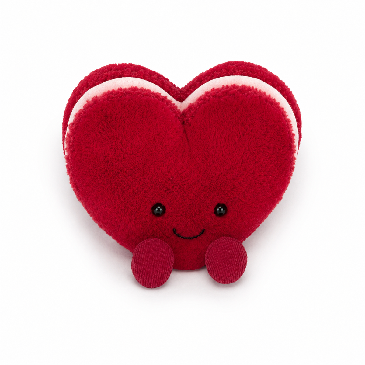 Love Macaron Red Heart Plush Toy – 15cm