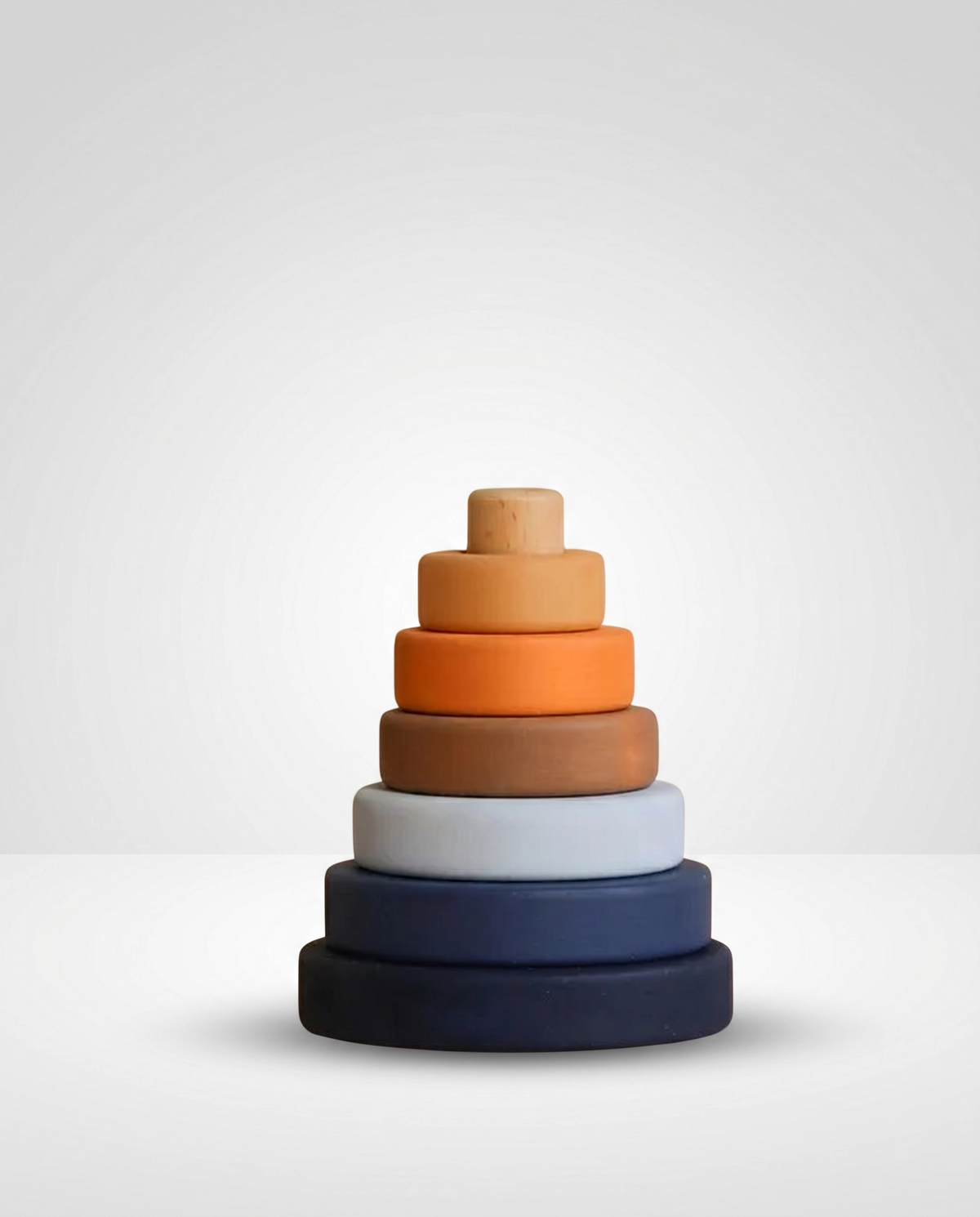 Mini Wooden Pyramid Stacker - Desert Night
