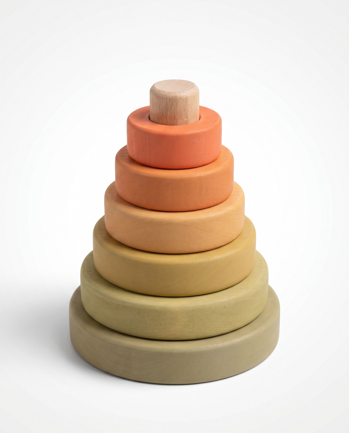 Mini Wooden Pyramid Stacker - Flower Meadow