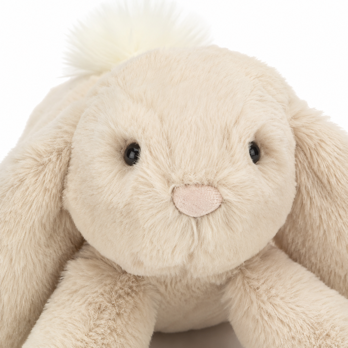 Smaggy Beige Lying Rabbit Plush Toy – 34cm