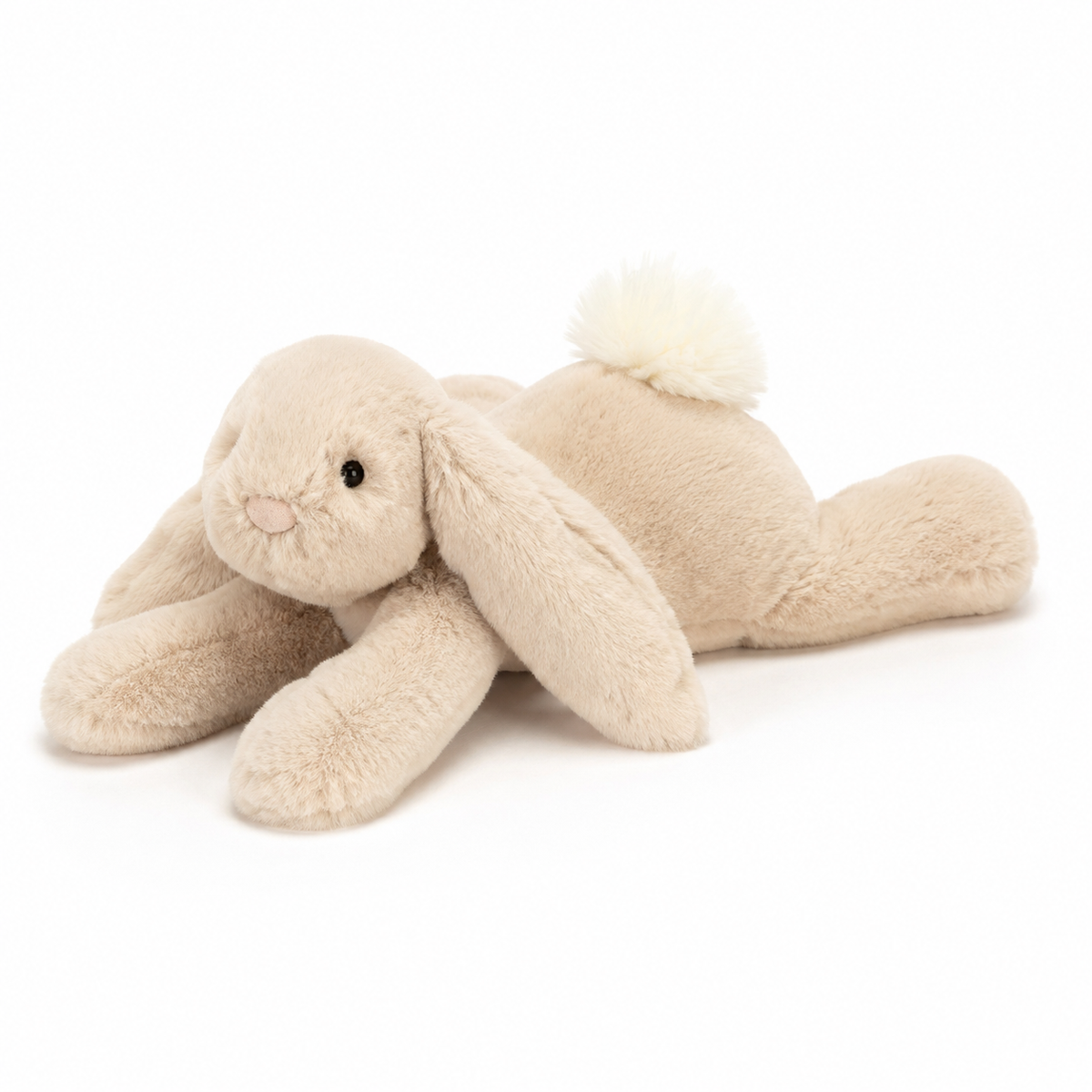 Smaggy Beige Lying Rabbit Plush Toy – 34cm