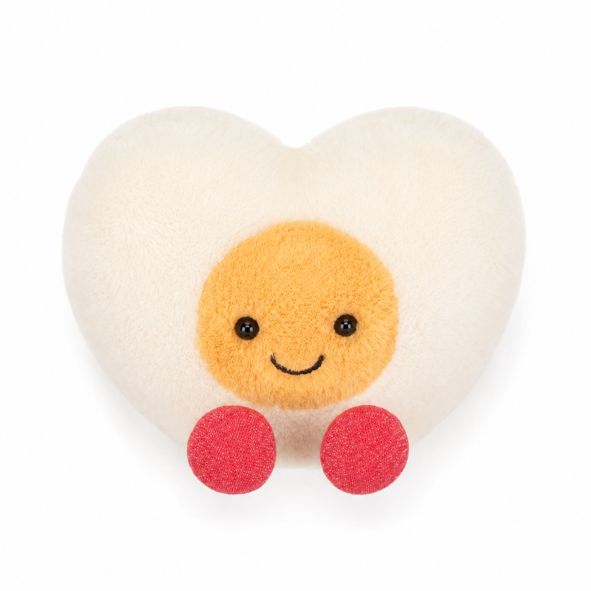 Love Boiled Egg Heart Plush Toy – 15cm