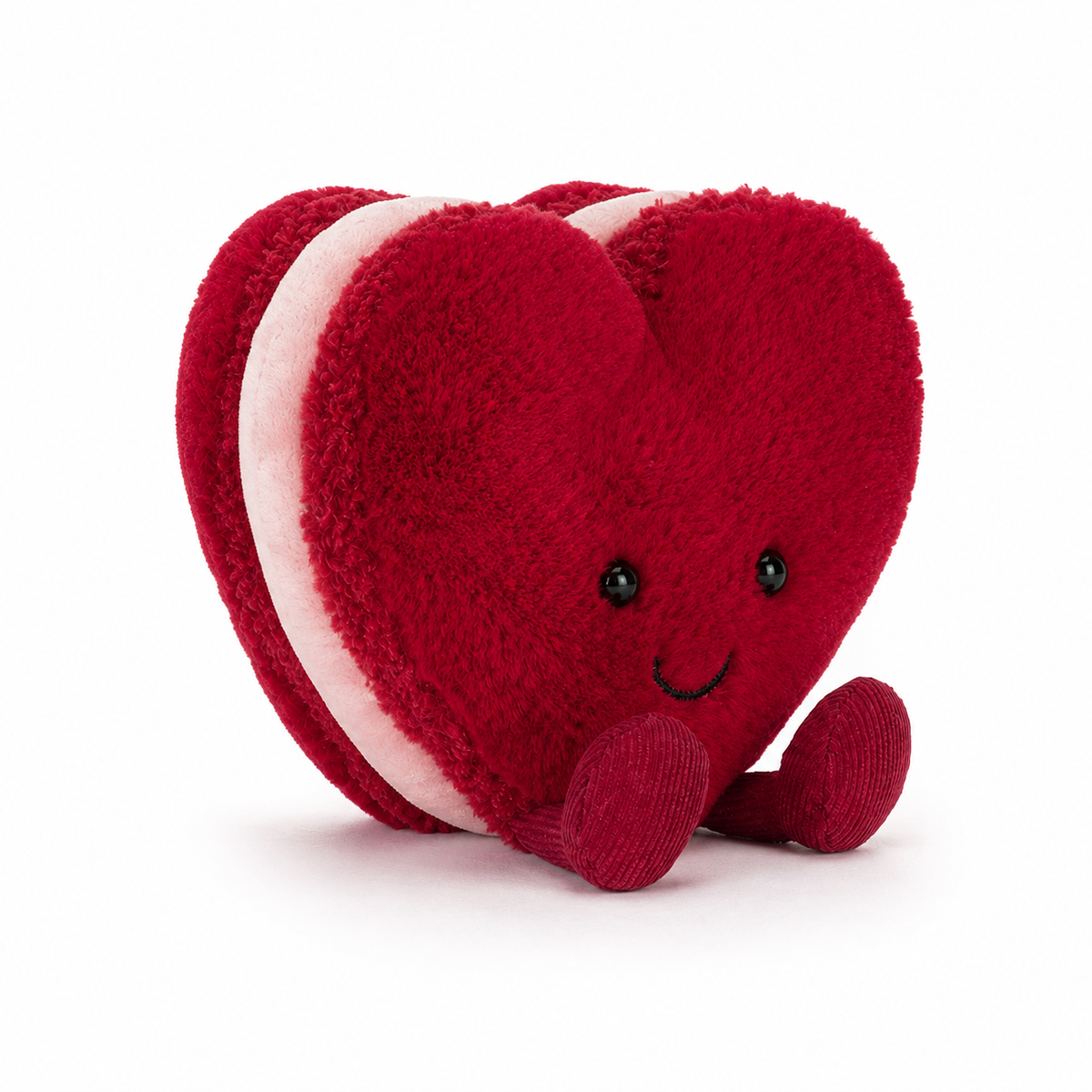 Love Macaron Red Heart Plush Toy – 15cm