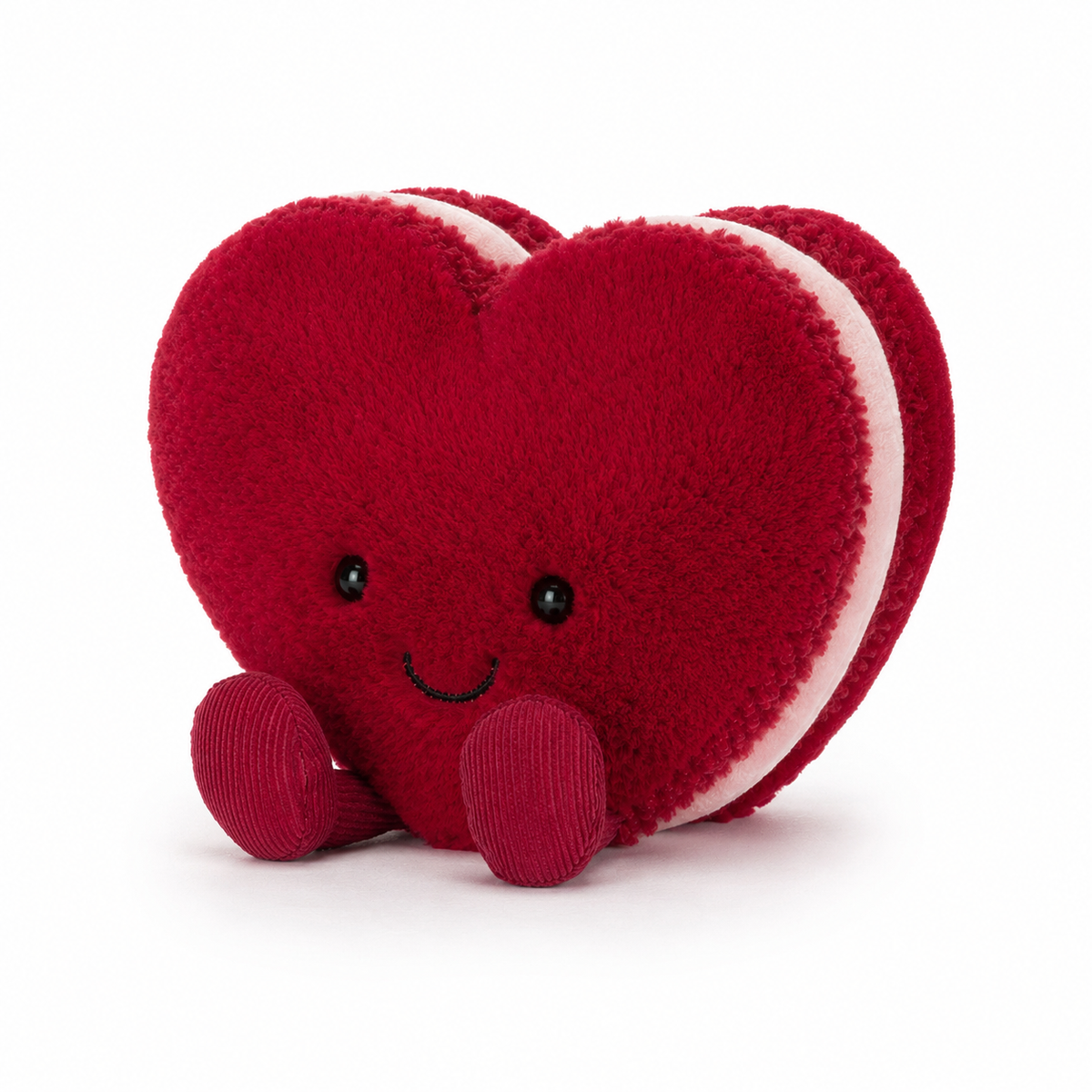 Love Macaron Red Heart Plush Toy – 15cm
