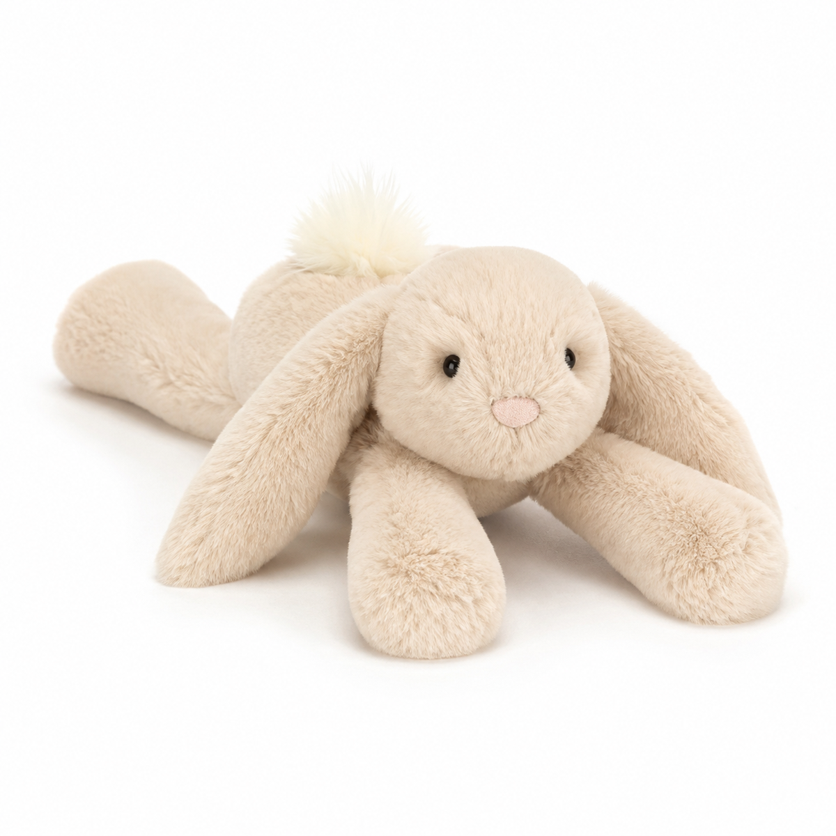Smaggy Beige Lying Rabbit Plush Toy – 34cm