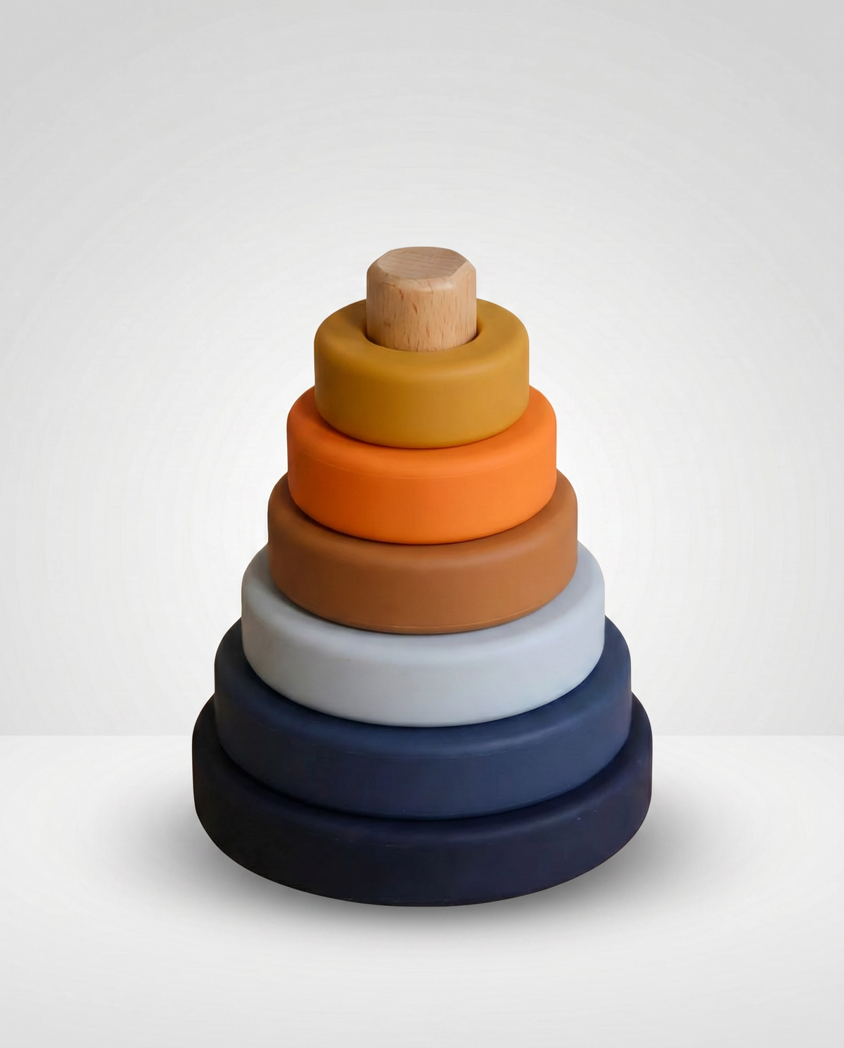 Mini Wooden Pyramid Stacker - Desert Night