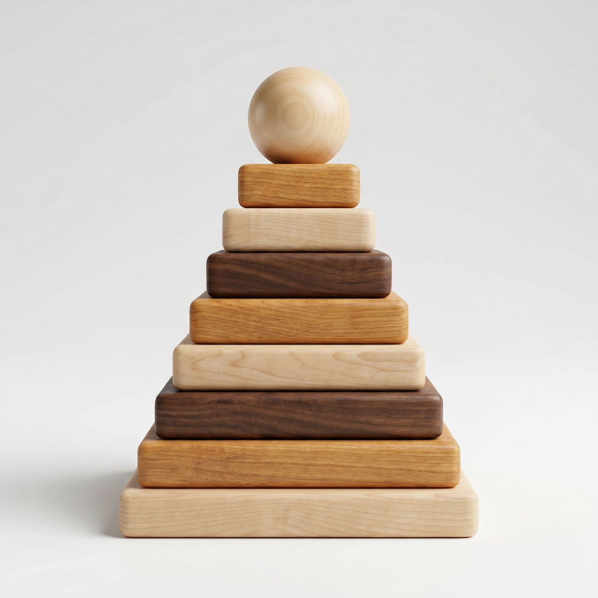 Natural Square Pyramid Stacker