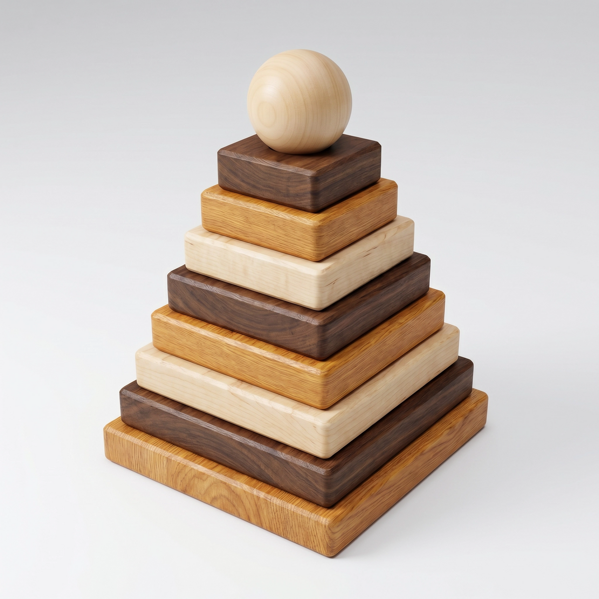 Natural Square Pyramid Stacker
