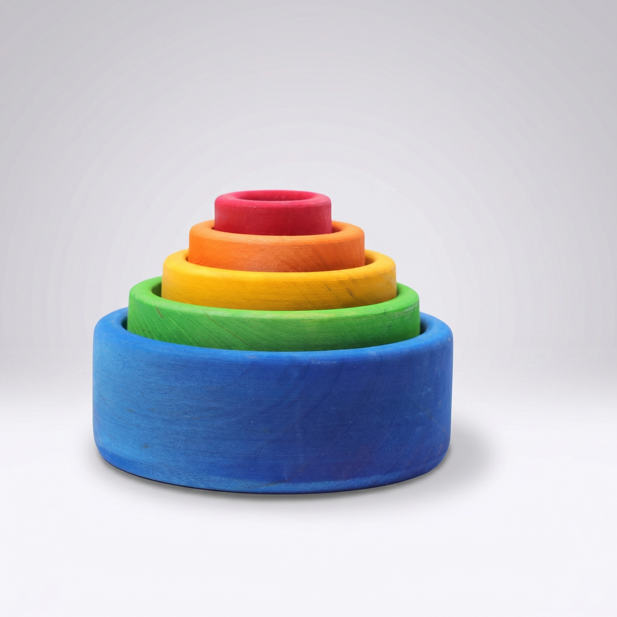 Rainbow Stacking Bowls Blue to Red