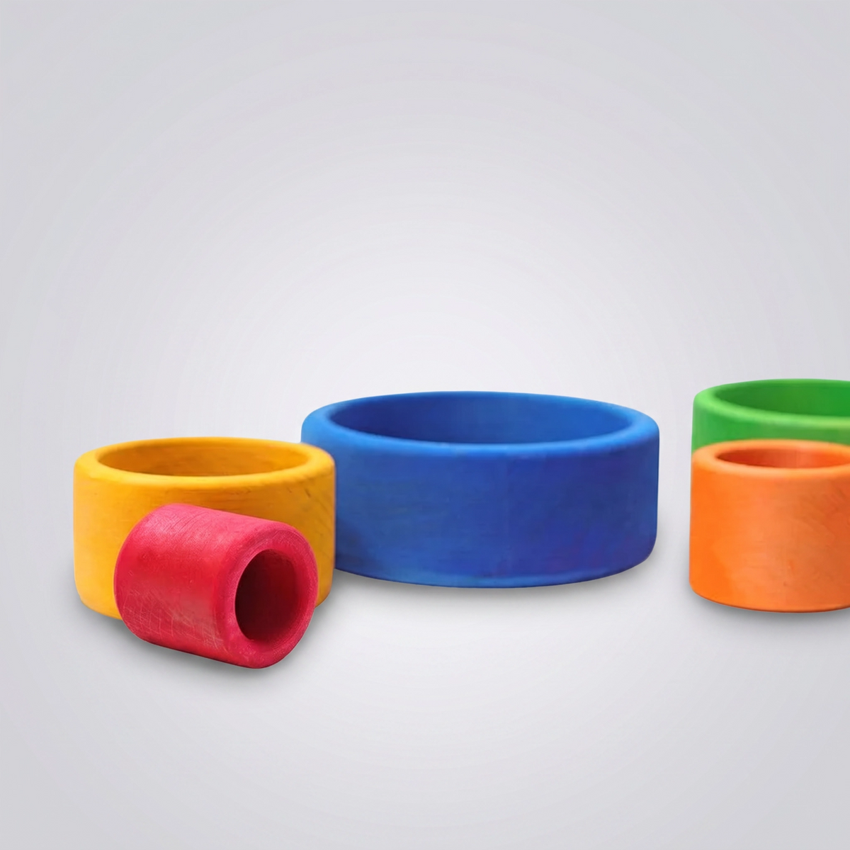Rainbow Stacking Bowls Blue to Red