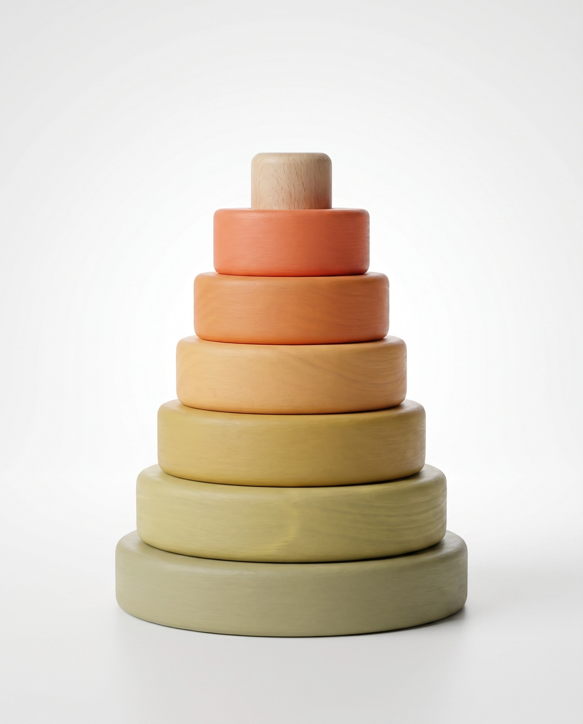 Mini Wooden Pyramid Stacker - Flower Meadow