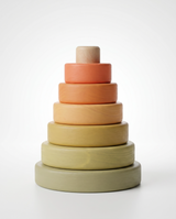 Mini Wooden Pyramid Stacker - Flower Meadow