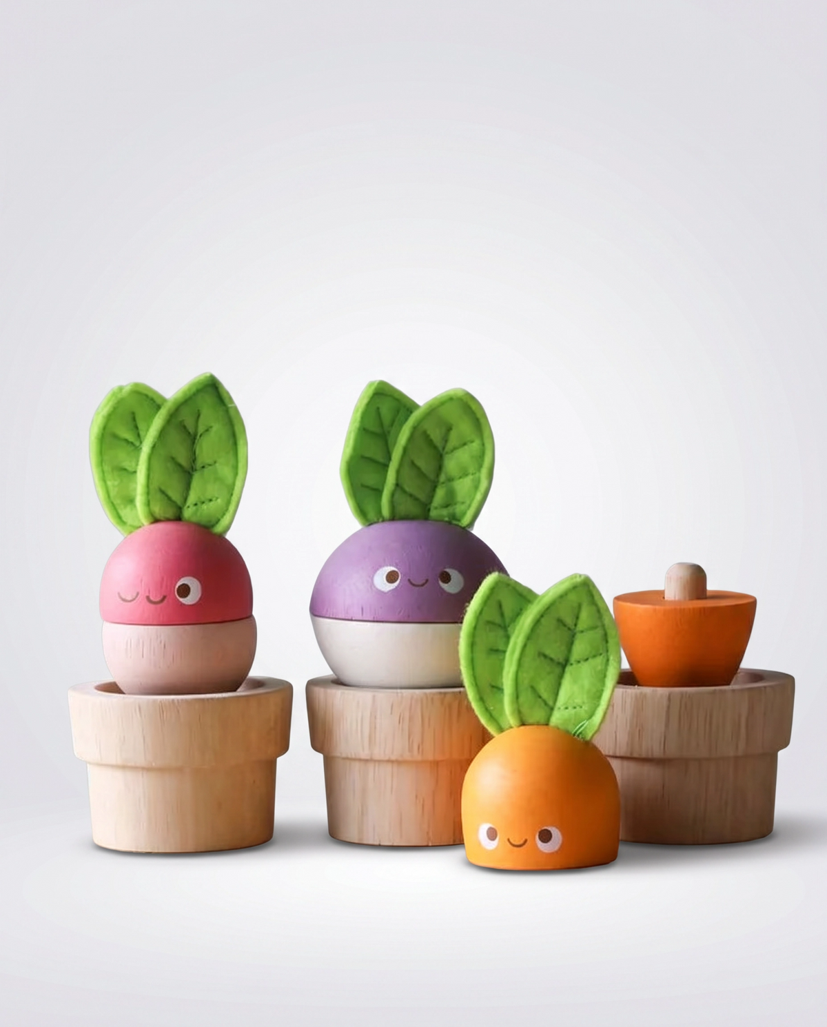 Stacking Wooden Veggies Pretend Play Food